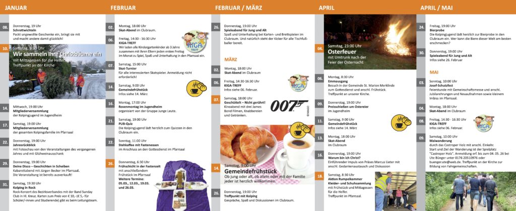 Programm 1. Halbjahr 2026 - Rückseite