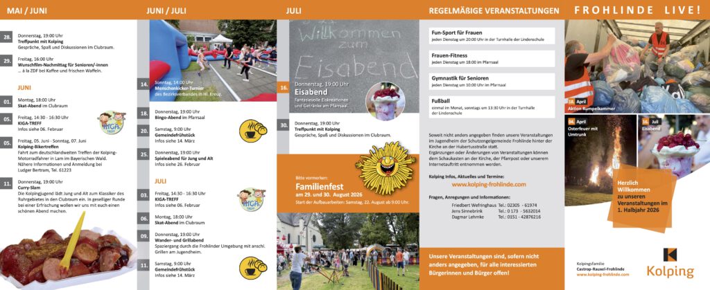 Programm 1. Halbjahr 2026 - Vorderseite