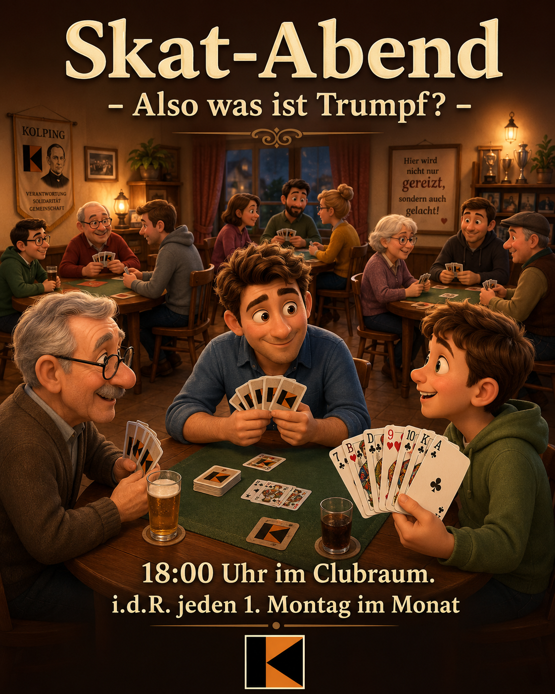 Plakat Skat-Abend